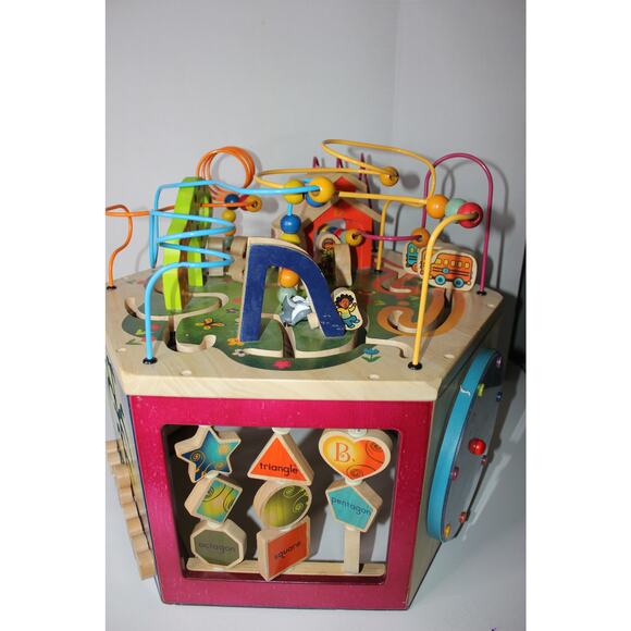 B. toys Wooden Activity Cube - Youniversity A School-Themed Activity Center - Picture 5 of 6